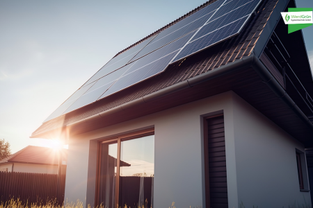 solaranlage auf einem dach